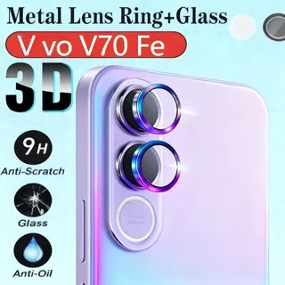 V70FE ฟิล์มกระจกกเลนส์กล้อง ฟิล์มกล้องโลหะ iRon Ring For Vivo V70 FE/V70Elite (4G/5G)ฟิล์มกันรอยกล้อง อลูมิเนียมอัลลอยด์