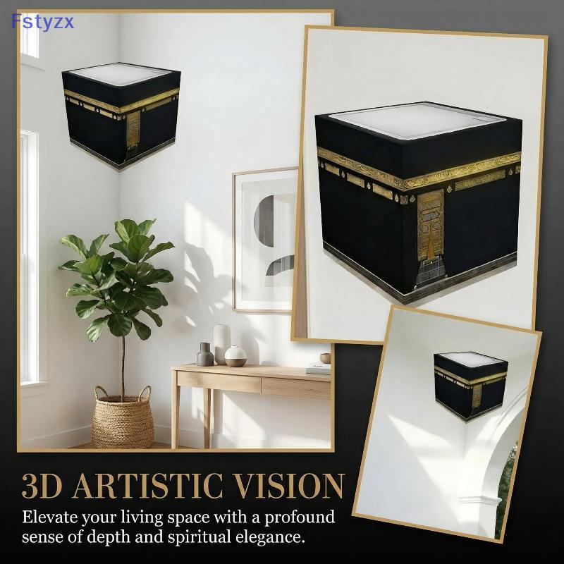 Fstyzx 3D Vision จําลองผนัง Stiers, Impossible มุม 3D ภาพลวงตา Wall Art, ที่ถอดออกได้ 3D Effect ศาสน