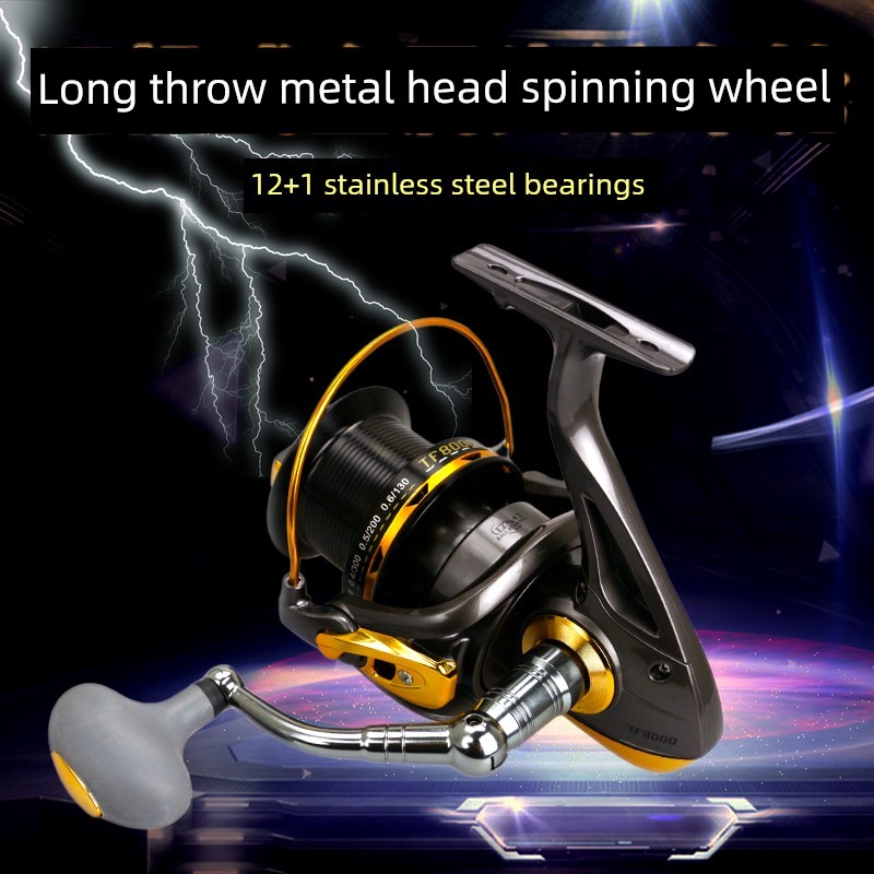 รอกสปิน รอคเบส ล้อไกลรุ่นใหม่ของ Fish Magic, TF ขนาดใหญ่, 8000 9000, ล้อหมุน13แกน, รอกตกปลา, รอกตกปล