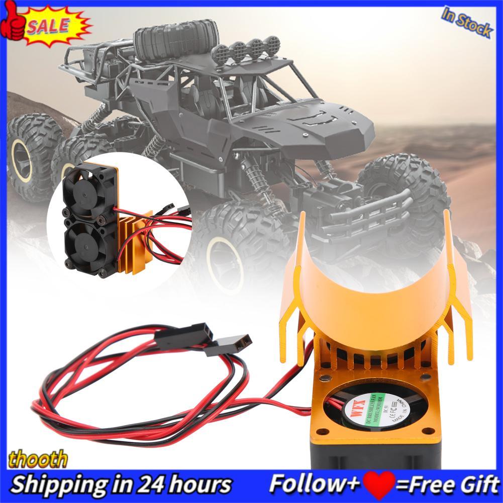 Thooth Thooth RC Car Motor Heat Sink พัดลมระบายความร้อนแบบ Dual สำหรับ 540/550/3650/3660 แปรง/Brushl