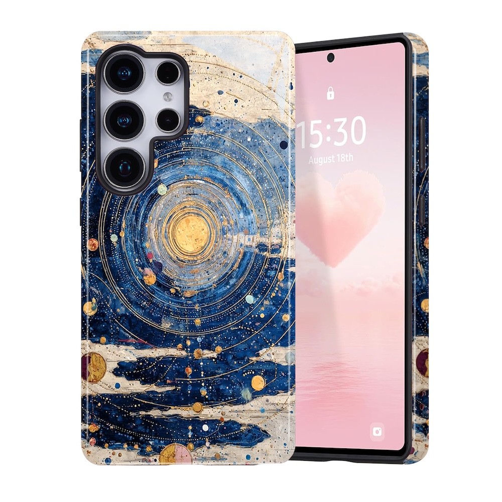 SAMSUNG ภาพวาดStarry Nightเคสโทรศัพท์สําหรับSamsung S26 S23 S24 S25 Plus Ultra A16 A26 A36 A56 5G Double Layerปกหลัง