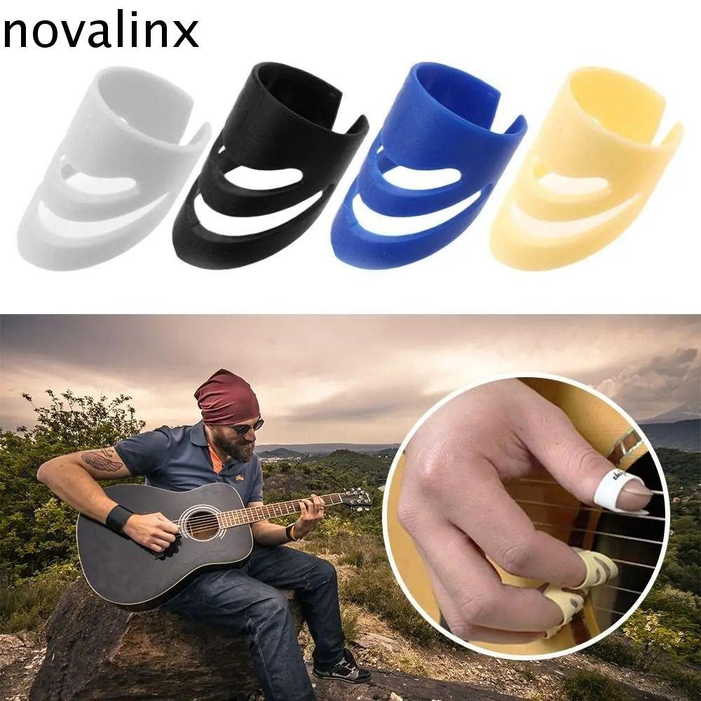 ปิ๊กนิ้ว NOVALINX, ฝาครอบนิ้วขนาดกลางและขนาดใหญ่ ALaska Pik, อุปกรณ์กีตาร์ Pickers พลาสติก M/L/XL Alaska กีตาร์ Picks กีตาร์ไฟฟ้า