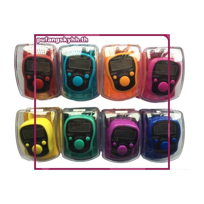 PUKYHH 5 หลัก LED Tally Counter Finger Ring Hand Tally Counter Digital Timers .
