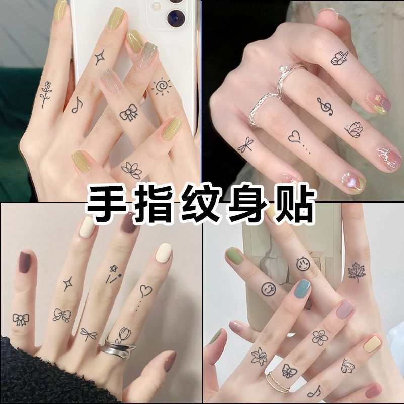 Suizhou City Hanyi Jinshangmao Co., Ltd. ขายร้อน ins Style Finger [6 แผ่น] สติ๊กเกอร์รอยสักน้ําผลไม้