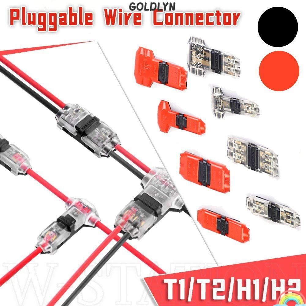 GOLDLYN 1 ชิ้นสายไฟ Crimp,สําหรับสายไฟการเชื่อมต่อสายไฟ Strip Pluggable Wire Connector, Quick Splice