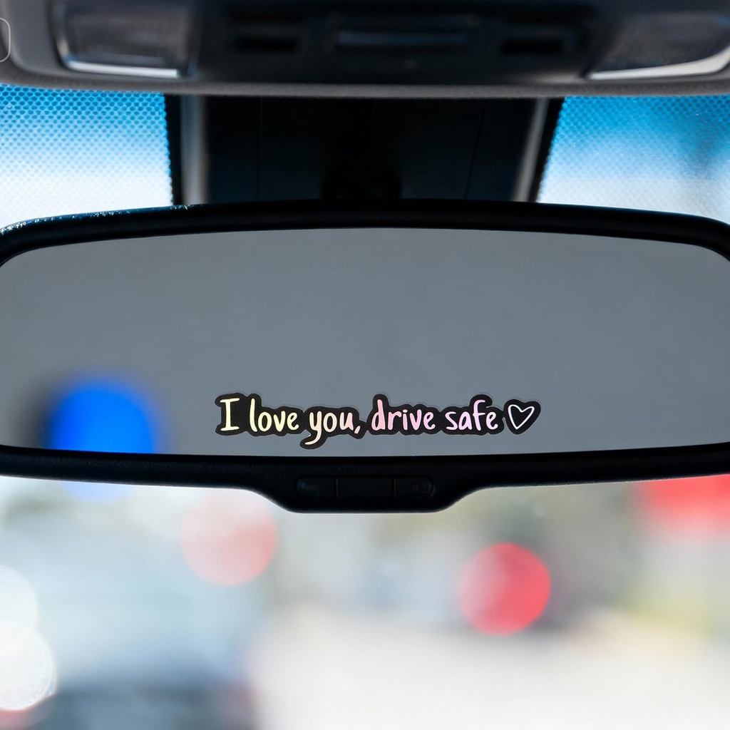 I Love You Drive Safe Mirror Sticker I Love You Drive Safe Decal สําหรับกระจกมองหลังกระจกหน้าต่างกัน