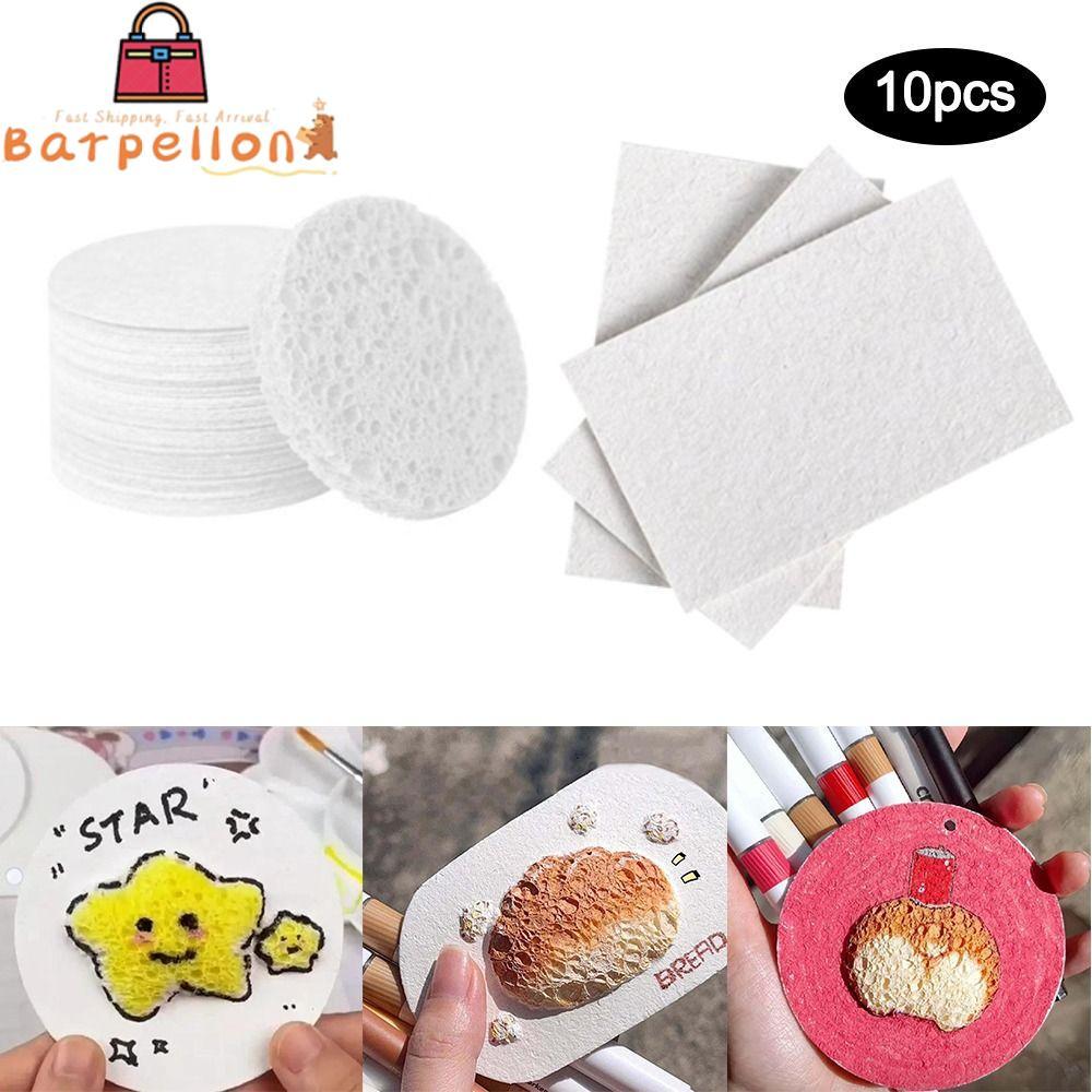 BARPELLON 10 ชิ้นภาพวาดเนื้อกระดาษ, โฟมของเล่นเพื่อการศึกษา Puffy Texture กระดาษ, DIY หัตถกรรมฟองน้ํ