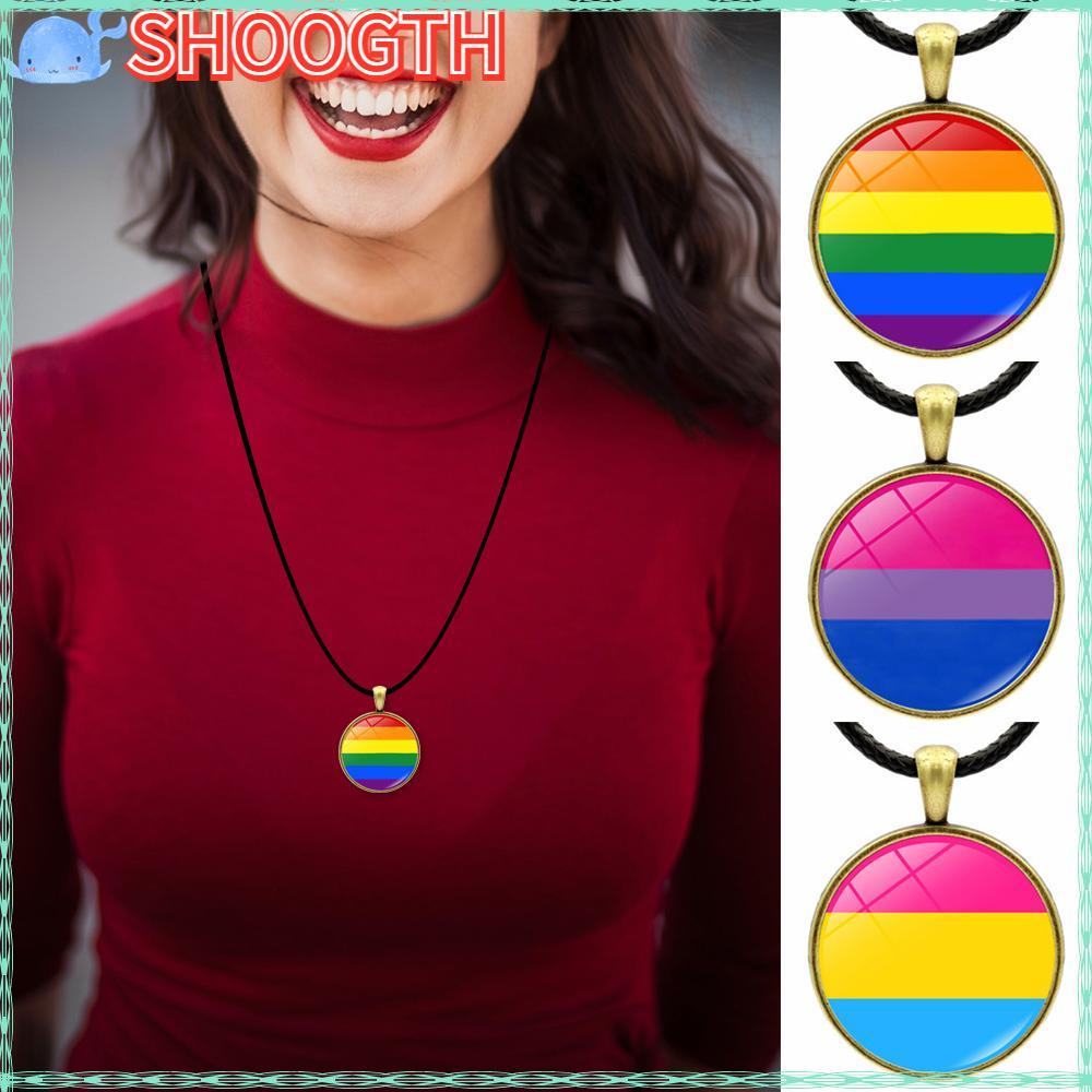 SHOOGTH สร้อยคอสายรุ้งcharm ของขวัญพิเศษสำหรับLGBT