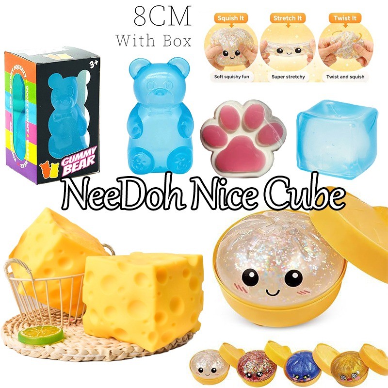 ของเล่นคลายเครียด Schylling NeeDoh Nice Cube ของเล่นสําหรับเด็กของขวัญ Slime ของเล่น