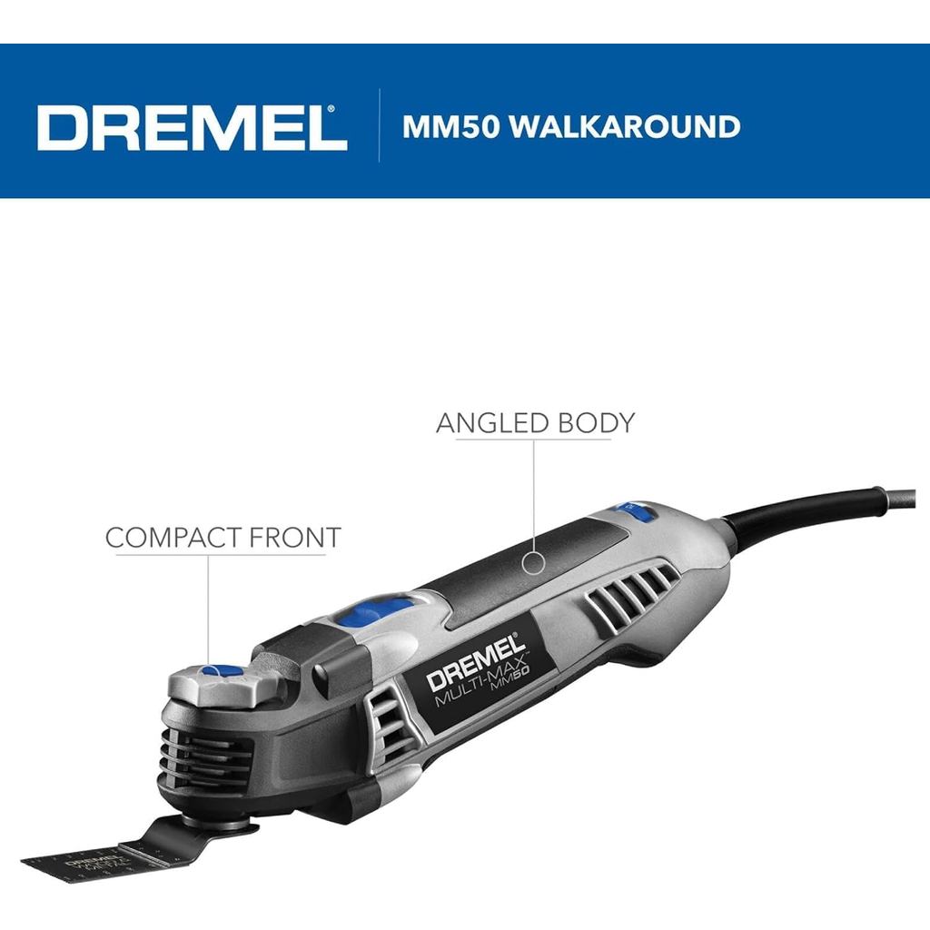 Dremel Multi-Max MM50-02 5 Amp Variable Speed Wired Oscillating Multi Tool Kit พร้อมอุปกรณ์เสริม 16 