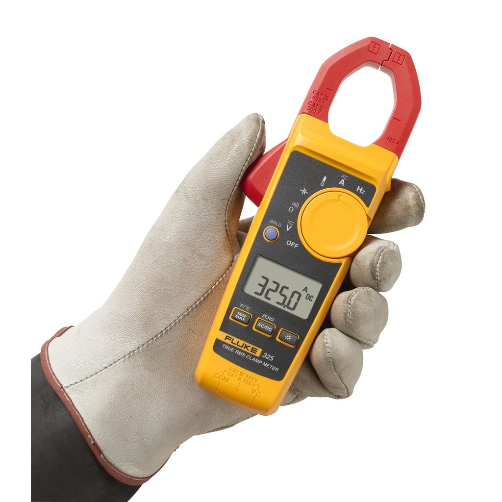 Fluke 325 True-RMS แคลมป์มิเตอร์พร้อมการวัดความถี่ อุณหภูมิ และความจุ