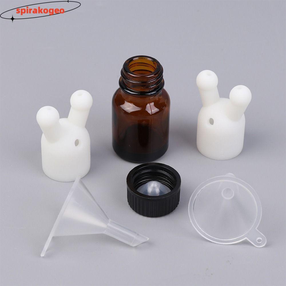 SPIRAKOGEO Essential Oil Inhaler Cap, พลาสติก Double Hole น้ําหอม Inhaler, Mini Leakproof Essential 