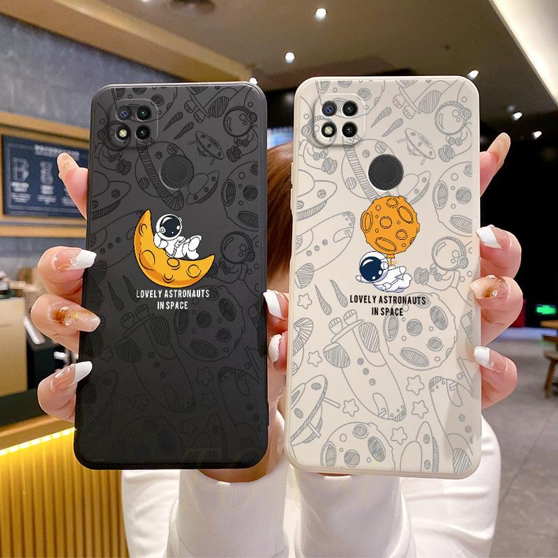 เคส redmi 10A / 9C เคสโทรศัพท์ภาพประกอบนักบินอวกาศแบบนิ่มซิลิโคน TKR