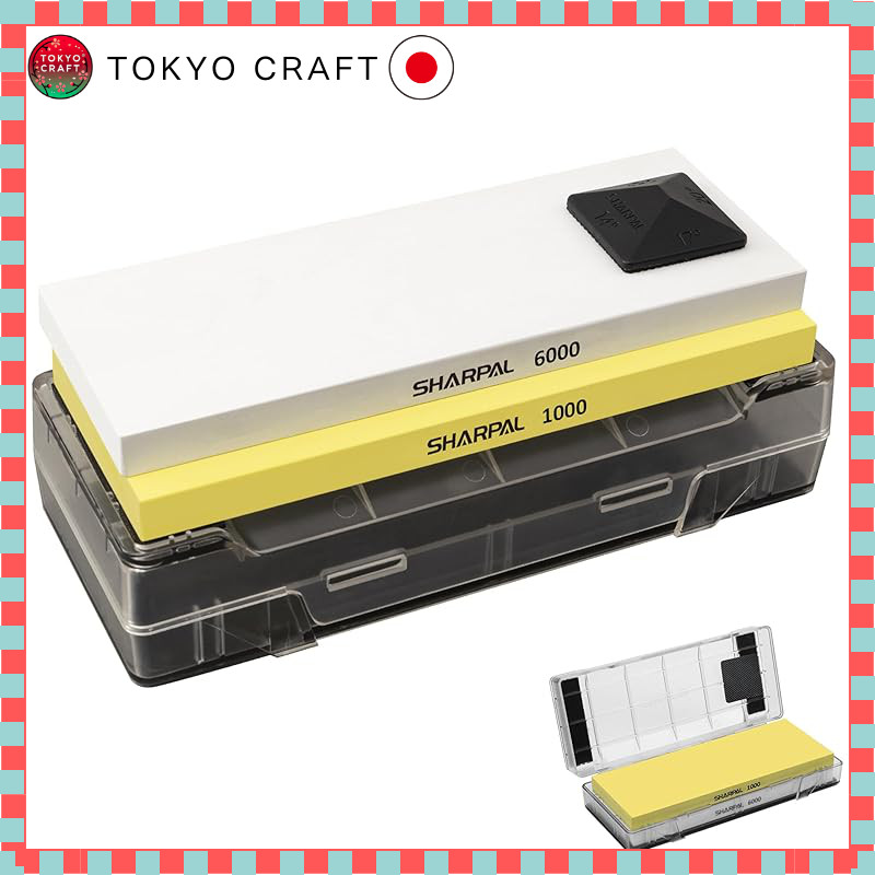 SHARPAL 140H 2-piece set, no water needed sharpening stones, knife sharpening stone set with non-sli