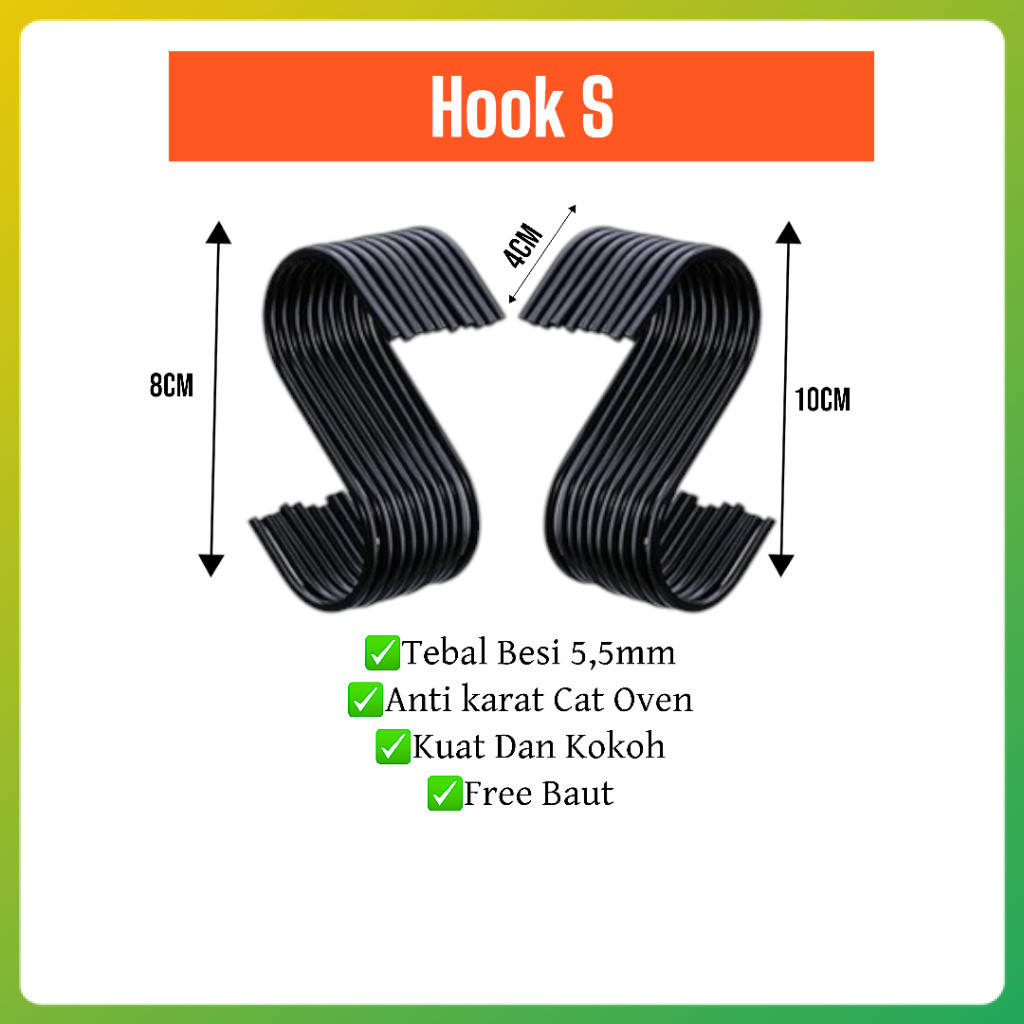 S iron Hook Strong Hook สําหรับใช้กับวัตถุที่มีรูปทรงและขนาดต่างๆ