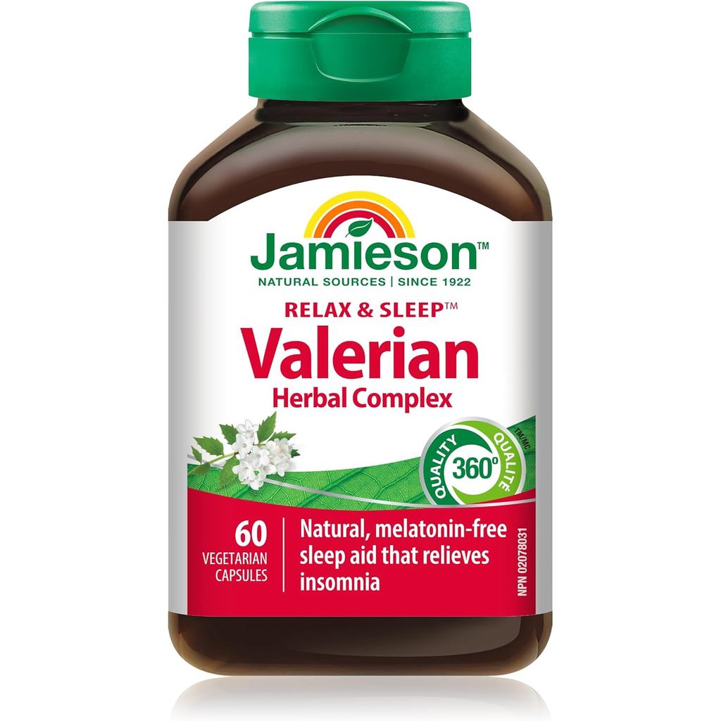 Jamieson Relax and Sleep Herbal Complex พร้อม Valerian และเสาวรส - เครื่องช่วยนอนหลับแบบธรรมชาติ มัง