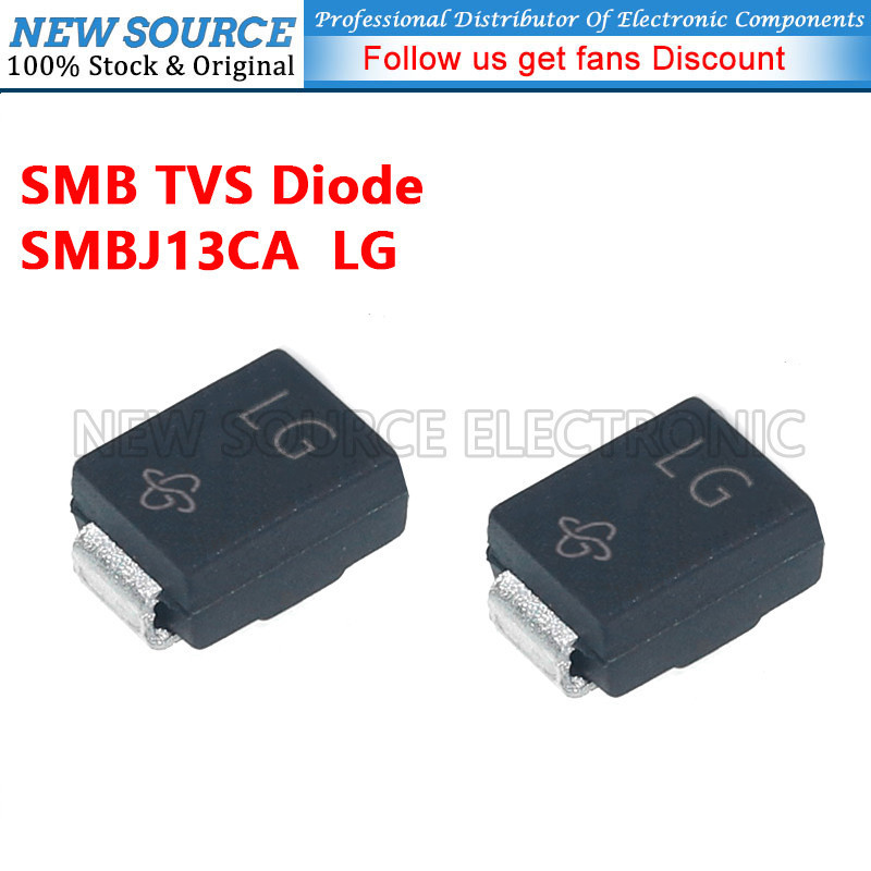 [20-100 ชิ้น] SMBJ13CA LG SMB TVS Diode SMD Transient แรงดันไฟฟ้า Suppessor Diode แหล่งใหม่