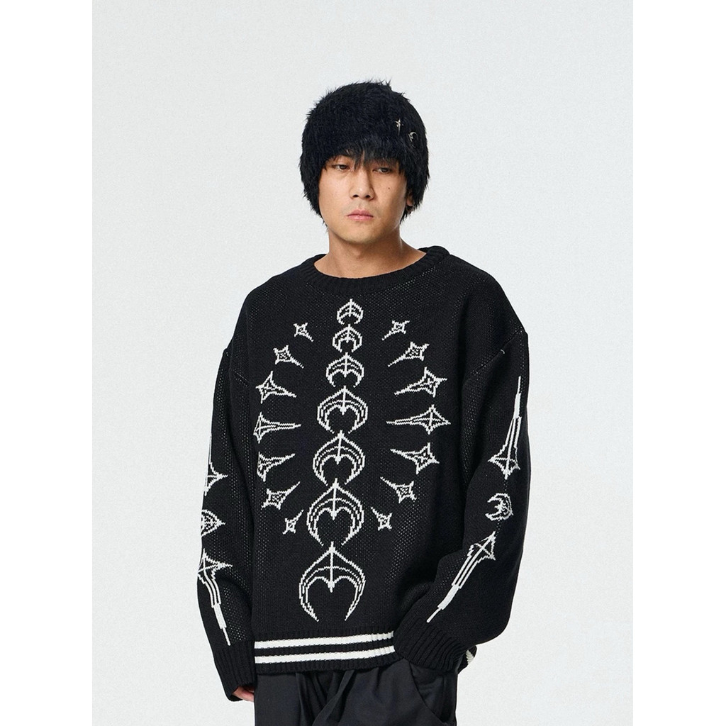 1JYW Thug Club 25SS Thug Club Honeycomb Knit Sweater Unisex Style