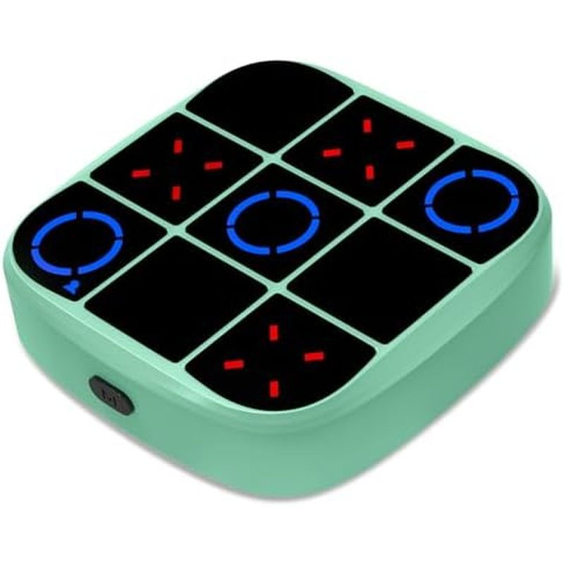 Tic-Tac-Toe Bolt Game, 4-in-1 Handheld Puzzle Games Console, Electronic Tic-Tac-Toe Game for Educati