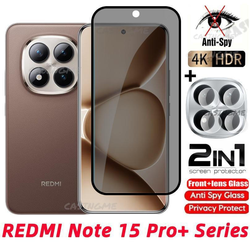 Redmiหมายเหตุ15 Pro + 5Gกระจกนิรภัยส่วนตัวAnti-Spyคลุมทั้งหมดป้องกันหน้าจอAnti Peekความเป็นส่วนตัวฟิล์มสําหรับRedmi Note15หมายเหตุ15 RedmiNote15 15Pro + Pro Plus + 5Gฟิล์มความเป็นส่วนตัว
