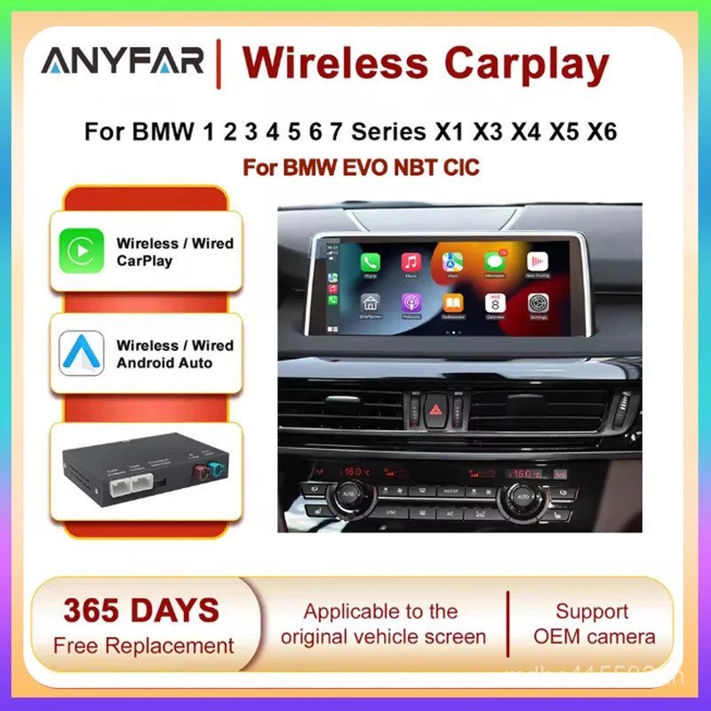 Wireless CarPlay สําหรับ BMW EVO NBT CIC 1 2 3 4 5 7 F22 F10 F01 F02 X3 X4 F25 F26 MINI X4 X5 X6 F56