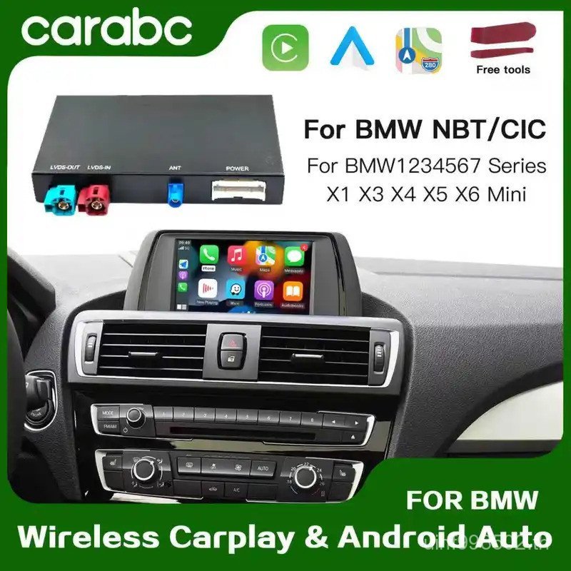 CARABC Wireless Carplay สําหรับ BMW F10 F01 X5 E70 X3 F25 F30 F31 F20 F21 MINI NBT CIC ระบบ Android 