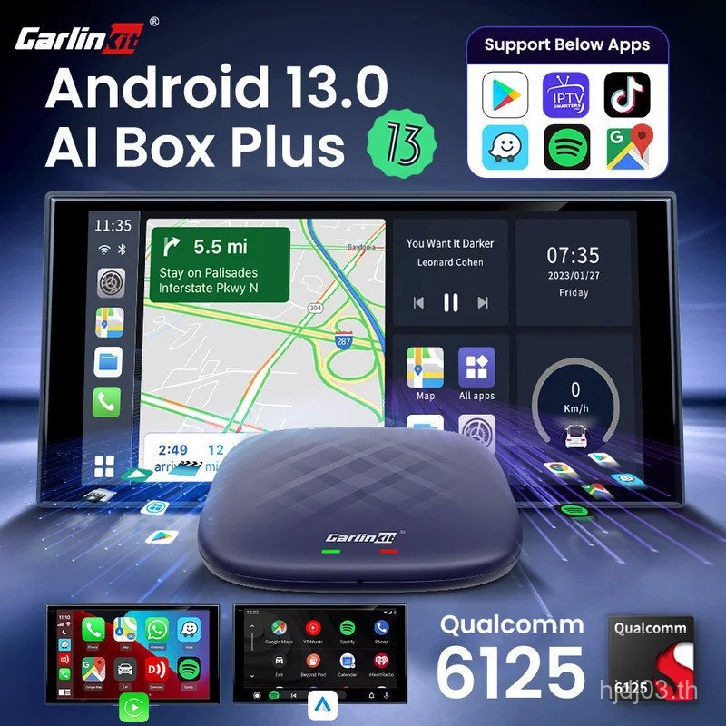 CarlinKit Wireless Carplay Android Auto TV Box Android 13 อะแดปเตอร์ไร้สายสําหรับ Youtube Android Ca