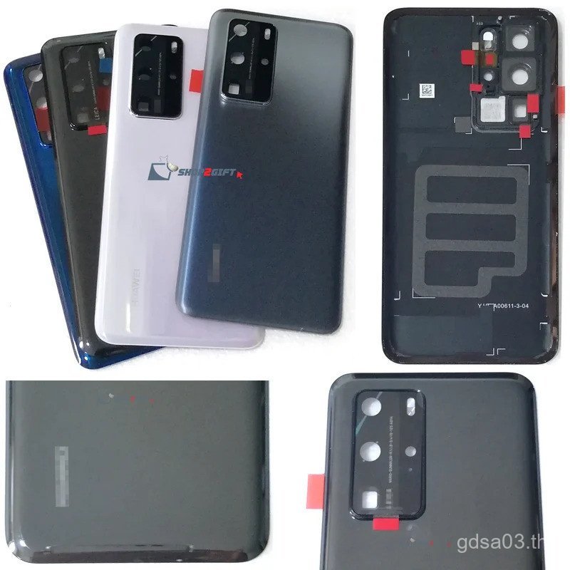 สําหรับ Huawei P40 Pro ELS-NX9 ELS-N04 ELS-AN00 ELS-TN00 ด้านหลังประตูแบตเตอรี่ 01NO