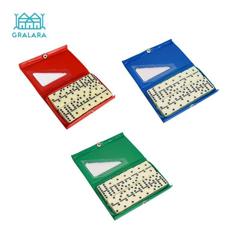 [Gralara] Dominos ชุด 28 ชิ้นคู่หก Dominos เกม Night Party Favors กิจกรรมเกมกระดานตัวเลขเกมตารางสําห