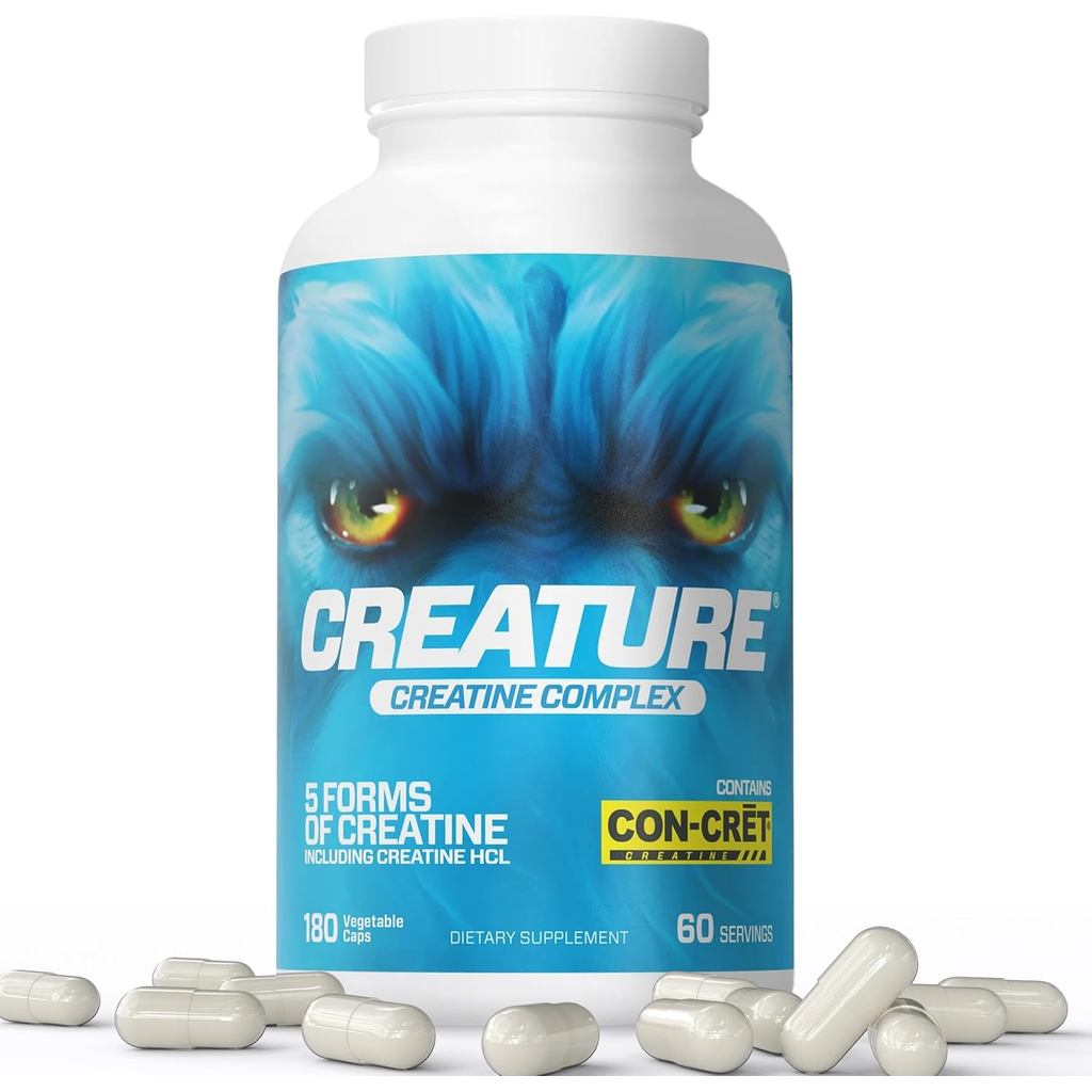 สิ่งมีชีวิต® Creatine Complex - Creatine Monohydrate Capsules พร้อม Creatine 5 ประเภทรวม Con-Crēt® C