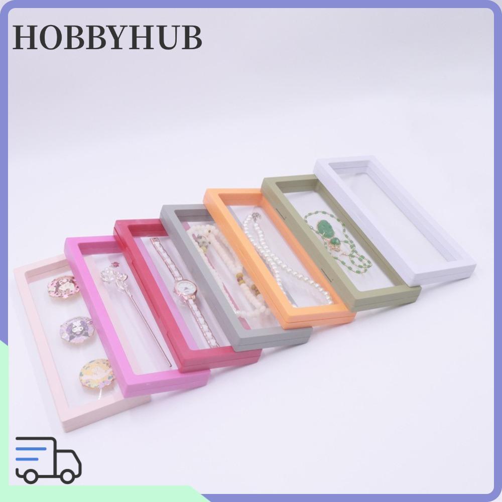 HOBBYHUB ฮอบบี้ฮับ กล่องแสดงเครื่องประดับ,ขาตั้งเก็บเครื่องประดับยืดหยุ่นป้องกันการเกิดออกซิเดชัน,กรอบที่มีสีสันลอยยืนแสดงของขวัญแสดง