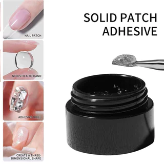 (YBJK 1กระปุก) จัดส่งทันที ♡ กาวติดเล็บเจล Solid nail sticker เจลกาวติดเล็บ PVC กาวเจลต่อเล็บ 10ml.