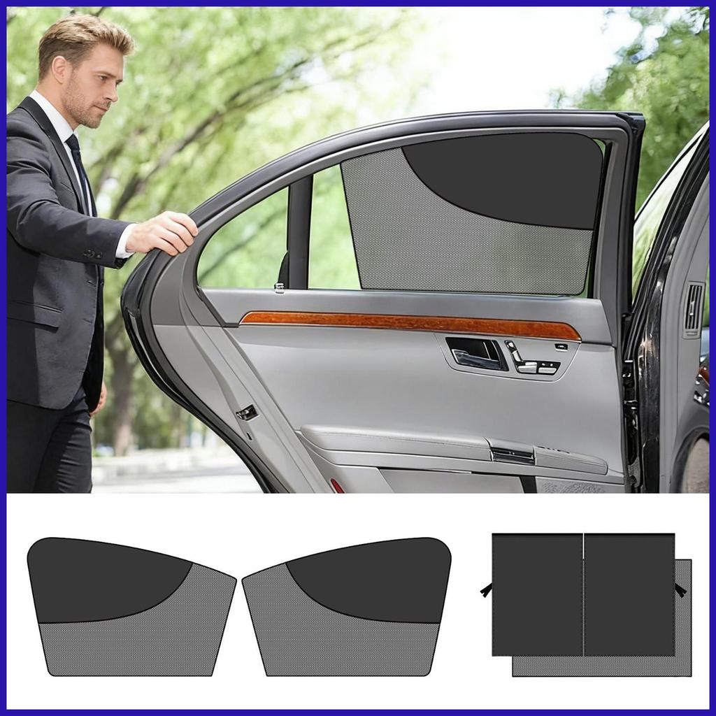 รถ Shades สําหรับหน้าต่างด้านข้างแม่เหล็กตาข่าย Blackout Protector สําหรับรถยนต์รถหน้าต่างป้องกัน Sh
