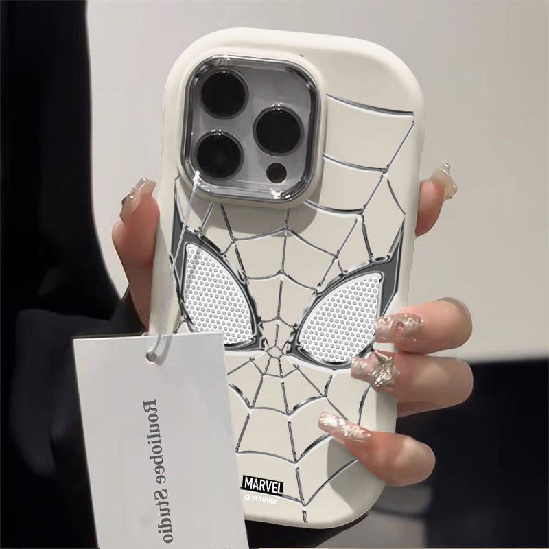 Silver Spiderman เหมาะสําหรับ Apple 15promax เคสโทรศัพท์ 16 สไตล์ใหม่ iPhone14 ชุด ipone13 ความรู้สึ