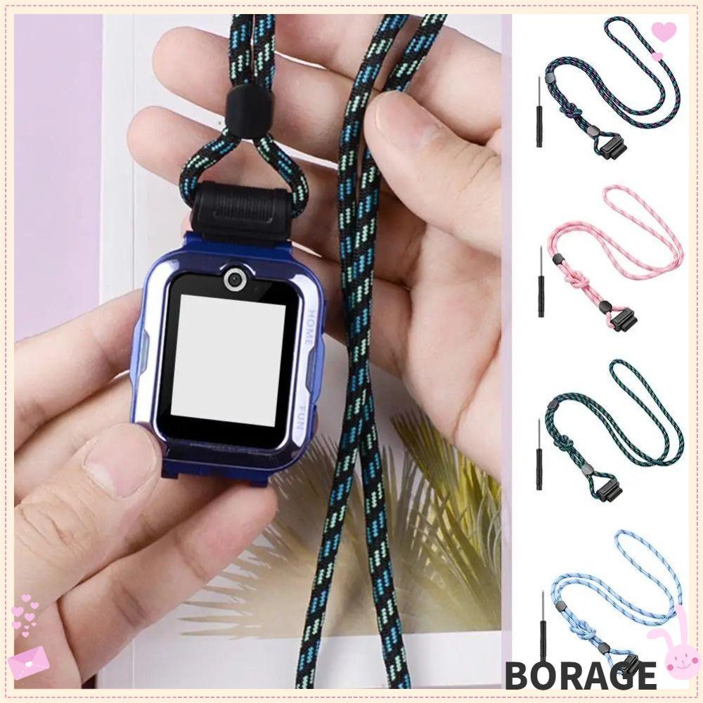 BORAG Phone Watch Lanyard, ปรับความยาวสวมใส่นาฬิกาเด็ก, Universal ทนทานเด็ก Smartwatch Straps สําหรั