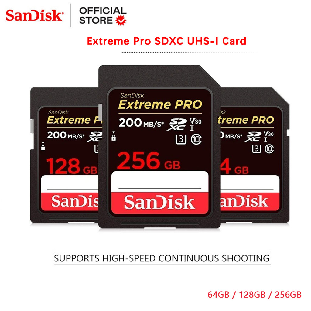 การ์ด SD ดั้งเดิม Ultra 32GB SDHC 64_128_256_512GB การ์ดหน่วยความจํา SDXC C10 USH-1 Extreme PRO_U3_4K_V30