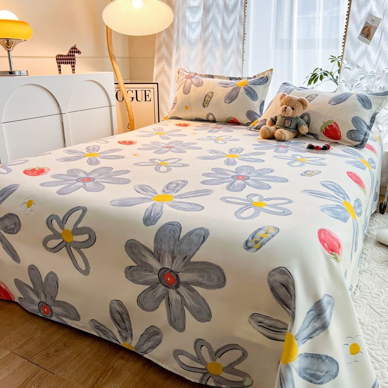 夏季床单单单买宿舍双人单床单裸睡简约学生被单三套床上用品Summer Bed Sheets, Sle Bed Sheets for Dormitory, Double Bed Sheets, Simp