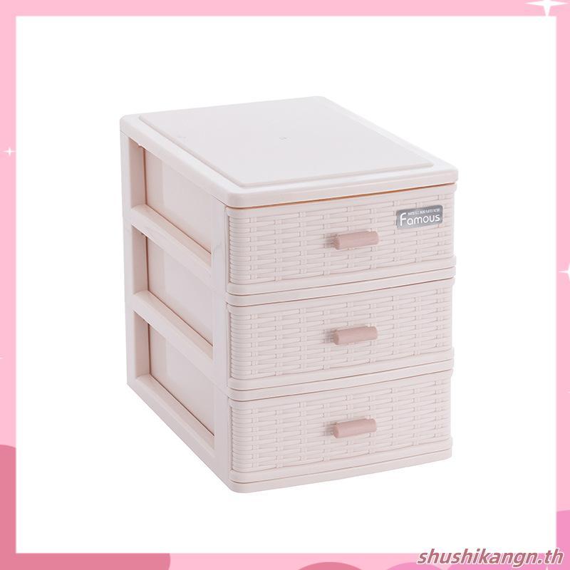 KHUN SANTI กล่องลิ้นชัก 3 ชั้น ใส่ A4 พร้อมถาดแบ่งช่องด้านบน CA-603