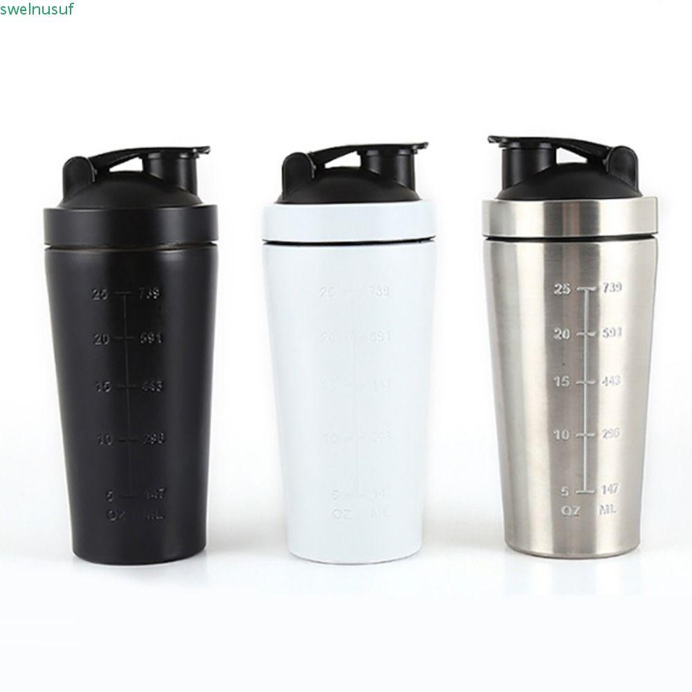 SAUTE ถ้วยเขย่าเวย์, 304 สแตนเลส 500ml/750ml ขวดผงโปรตีน, ถ้วยมิลค์เชคอุณหภูมิทนอุณหภูมิสูงรั่วพร้อมขนาดฟิตเนสโปรตีนผงถ้วยแคมป์ปิ้ง