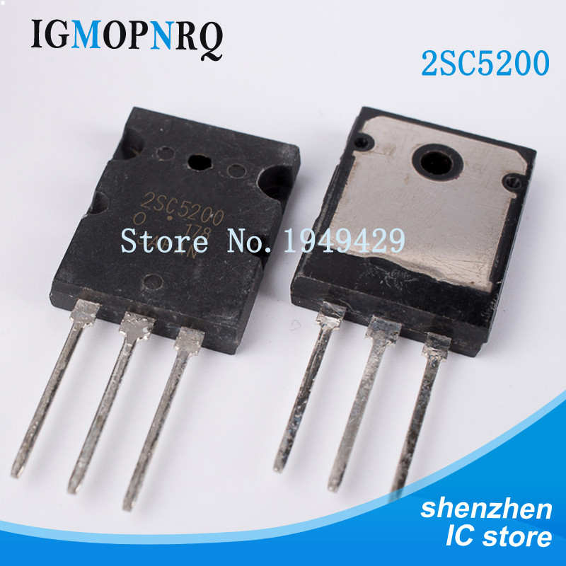 10 ชิ้น/ล็อต 2SC5200 SC5200 TO-3PL 5200 Bipolar ทรานซิสเตอร์ Bipolar CONNECTOR ประเภท (BJT) NPN 230V