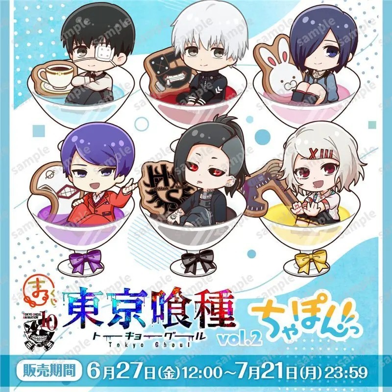 Standee อะนิเมะ Tokyo Ghoul รุ่น Ken Kaneki Touka Kirishima อะคริลิคขาตั้งค็อกเทลแก้วน่ารักโต๊ะเรียน