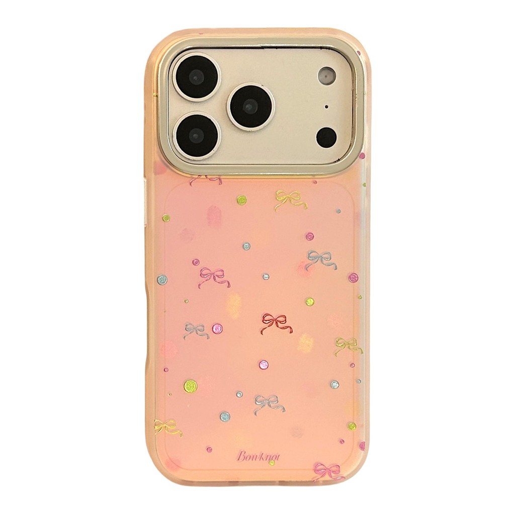 เคสโทรศัพท์ป้องกันโบว์สีชมพูชุบด้วยไฟฟ้าเหมาะสําหรับ TPU สําหรับ iPhone 11 12 13 14 15 16 17Pro Max Plus ราคา ถูกที่สุด ดีลบีเคเค แกลเลอรีภาพที่ 4