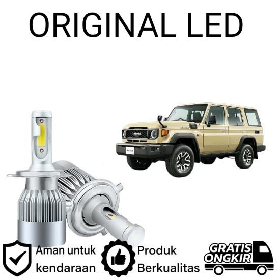 AM 2 ชิ้น H4 COB 36 วัตต์ LED ไฟหน้าสําหรับ Toyota Land Cruiser LC70