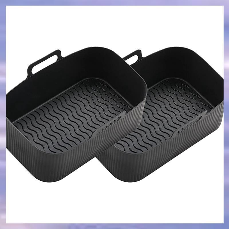 (V LA O)เครื่องทอดอากาศสําหรับ Air Fryer Dual, Reusable Air Fryer Silicone Liner สําหรับอุปกรณ์เสริม