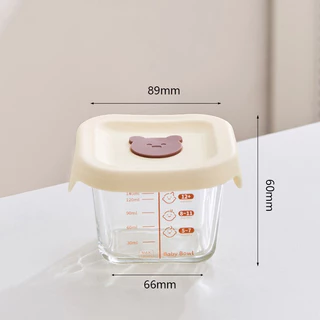 Berma Baby กล่องเก็บอาหารเด็ก 3PCS ฝาซิลิโคนการ์ตูน เข้าไมโครเวฟได้ ปลอดภัยสำหรับลูกน้อย