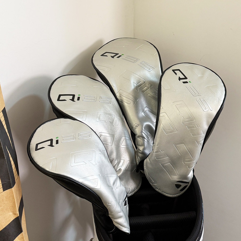 Qi35 Taylormade ยี่ห้อ Golf Driver Wood Hybrid Headcover Club Head Rescue Utility Qi 35 Golf Cover