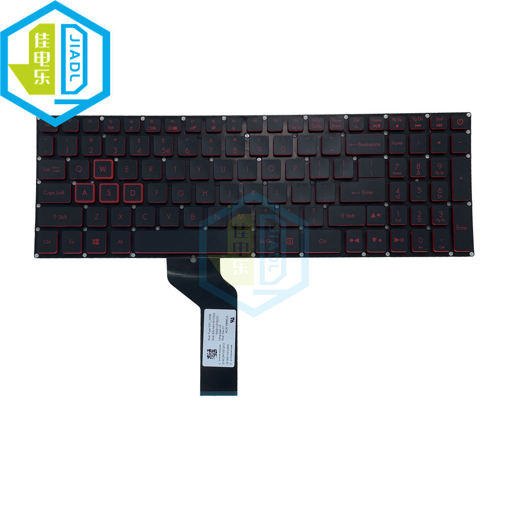 JDL เหมาะสําหรับ ACER ACER Nitro 5 AN515 AN515-51 AN515-52 คีย์บอร์ดแบ็คไลท์