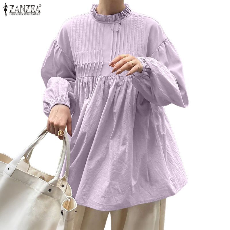 ZANZEA เสื้อทรงเอสำหรับผู้หญิงมุสลิม