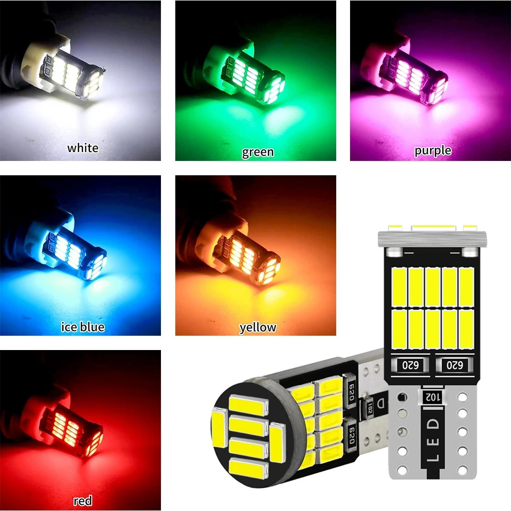 ประเทศไทย 24 ชั่วโมงไฟ LED T10 W5W อ่านหนังสือ ป้ายทะเบียนรถ ประหยัดพลังงาน หลายสี ติดตั้งง่าย Plug & Play