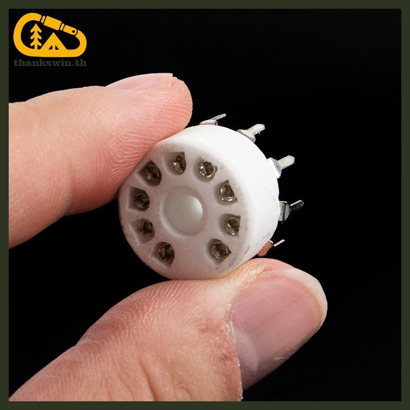 Thankswin 5 ชิ้นเซรามิค 9pin B9A PCB Mount Tube Socket 12AX7 12AT7 Hifi Audio Vintage AMP th